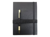 elastique carnet noir paillett Cultura