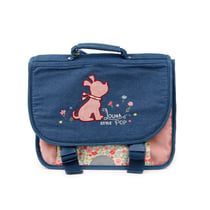 Cartable scolaire Cultura 38 cm - Rose/Bleu - Louna Pop Home Craft - 2 compartiments