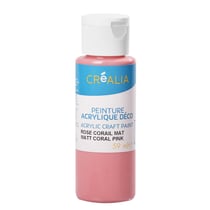 Flacon de peinture acrylique Créalia - 59 ml - rose corail mat