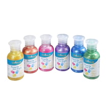 Lot de 6 gouaches au doigt couleur pastels 150 ml - Créalia