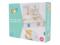 Mini cuisine en bois pliable et transportable avec 8 accessoires