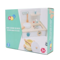 Kit de jeu de cuisine en bois pour enfant de 3 à 6 ans avec de vraies  lumières et sons - Jouet de cuisine - Cadeau pour filles et garçons (vert)