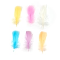 Lot de 40 plumes multi-couleurs pastel - Créalia