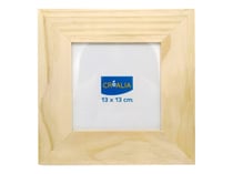 Cadre photo carré en bois - 13x13 cm - Créalia