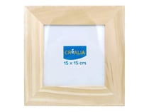 Cadre photo carré en bois - 15x15 cm - Créalia