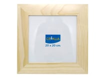 Cadre photo carré en bois - 20x20 cm - Créalia