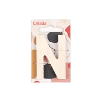 Lettre N majuscule - bois - 5 cm - Créalia