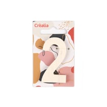 Chiffre 2 - bois - 5cm - Créalia