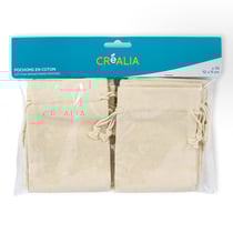 Lot de 10 pochons en coton naturel - Créalia