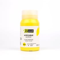 Pot 500 ml de peinture acrylique Monali - Jaune primaire