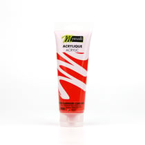 Tube de 120 ml de peinture acrylique Monali - Rouge Cadmium clair