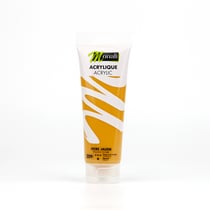 Tube de 120 ml de peinture acrylique Monali - Ocre Jaune