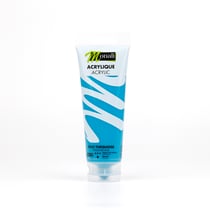 Tube de 120 ml de peinture acrylique Monali - Bleu Turquoise