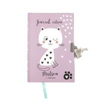 Journal intime avec cadenas - Collection Chat Design - Cultura