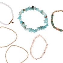 Kit bracelet fil élastique perles en verre vert, orange et rose - Kit  bracelet - Creavea