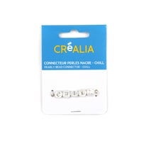 Connecteur en perles nacrées pour bijoux – mot CHILL – Créalia