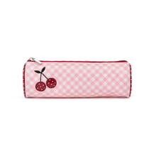 Trousse ronde 1 compartiment Cultura - Rose - Cherry Vichy