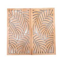 Lot de 2 panneaux de bois à personnaliser – style végétal - Créalia