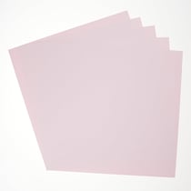 Lot de 5 feuilles – 30 x 30 cm – Rose clair uni - Créalia