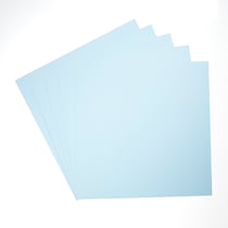 Lot de 5 feuilles – 30 x 30 cm – Bleu clair uni - Créalia