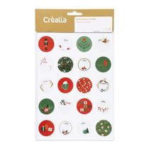 Étiquettes Paquets Cadeaux - Lot de 2 Planches de 12 étiquettes  Autocollantes pour Paquets Cadeaux - Dimensions d'une étiquette : 6cm