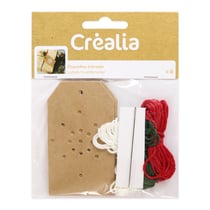 6 étiquettes à broder - Créalia - Collection "Noël Tradition"