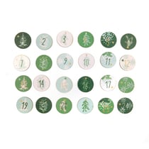 Set 24 numéros de l'avent bois - Collection Noël Campagne - Créalia