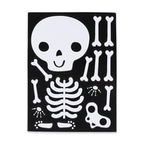Set de 4 planche de gommettes squelette à assembler Halloween - Créalia