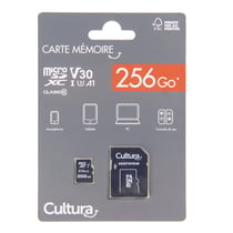 Carte mémoire micro SDXC - U3 / V30 - 256 Go - Cultura