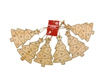 Lot de 6 sapins en bois – 12 cm - Créalia