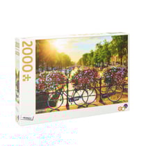 Puzzle 2000 pièces - Amsterdam vélos et fleurs