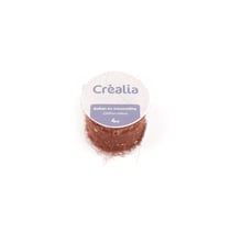 Ruban mousseline de soie - Terracotta, poudre or - 4 m - Créalia