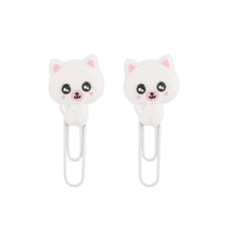 Lot de 2 marque-pages trombones chat Kawaï - Cutlura