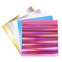 Set de 25 feuilles de papier créatif holographique - Créalia - 30x30 cm