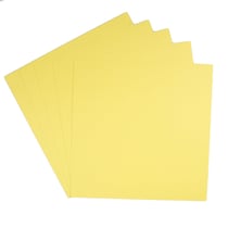 Lot de 5 feuilles – 30 x 30 cm – Jaune uni - Créalia