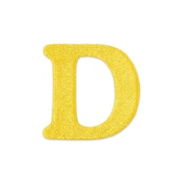 Patch lettre D thermocollant jaune - Créalia