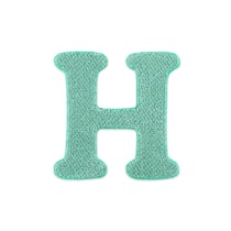 Patch lettre H thermocollant vert d'eau - Créalia