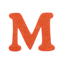 Patch lettre M thermocollant orange - Créalia