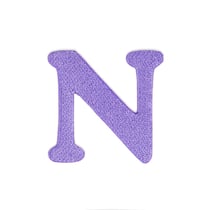 Patch lettre N thermocollant lilas - Créalia