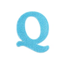 Patch lettre Q thermocollant bleu ciel - Créalia