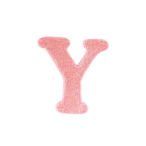 Patch lettre Y thermocollant rose - Créalia