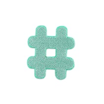 Patch symbole  # thermocollant vert d'eau - Créalia