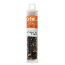Perles Miyuki Tila - Tube 7 g - Noir et bronze - Créalia