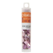 Perles Miyuki Tila - Tube 7 g - Rose et bronze - Créalia