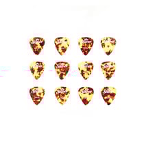 12 médiators celluloïd - 0,46mm - Jaune - Shiver