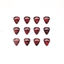 12 médiators celluloïd - 0,71mm - Rouge - Shiver