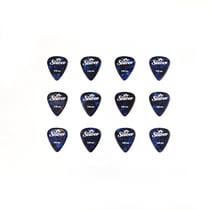 12 médiators celluloïd - 0,96mm - Bleu - Shiver