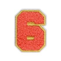 Patch thermocollant numéro 6 – Rouge - Créalia