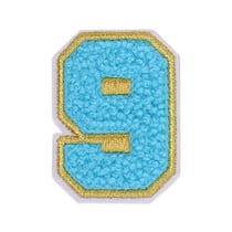 Patch thermocollant numéro 9 – turquoise - Créalia