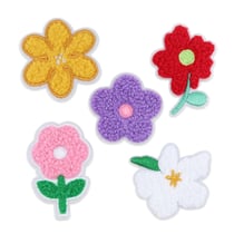 Set de 5 patchs – Fleurs bouclette – Créalia